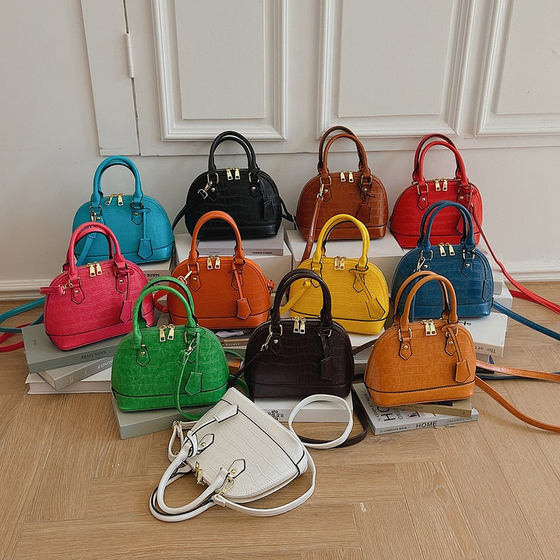 Bolsas femininas com alça superior de designer de luxo e coloridas